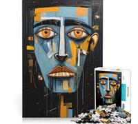 for Adults 1000 Piece Jigsaw Puzzle Chroma Quest Abstract Faces, Hands-on Game, Fun Activities at Home, Deal As Gifts for The Whole Family 38x52cm
