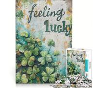 for Adults 1000 Piece Jigsaw Puzzle Clover Charm Feeling Lucky, Educational Games, Analysis And Logic, Presents for Women 38x52cm