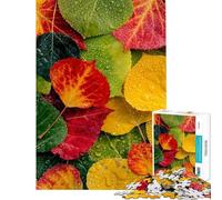 for Adults 1000 Piece Jigsaw Puzzle Colorful Aspen Tree Leaves Puzzle for Adults Relax Games Stress Reliever Fun at Home Activities, (size 38x26cm)