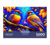 for Adults 1000 Piece Jigsaw Puzzle Colorful Birds Fantasy Artwork Adult Jigsaw Toy Wall Decor Difficult Challenge Fun at Home Activities, 38x26cm/1000pcs
