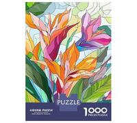 for Adults 1000 Piece Jigsaw Puzzle Colorful Floral Illustration Adult Puzzles Toy Wall Decor Staycation Kill Time Unique Birthday And Xmas Gifts 52x38cm/1000pcs
