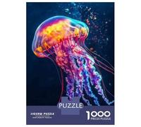 for Adults 1000 Piece Jigsaw Puzzle Colorful Jellyfish Art Print-2 Puzzles for Adults Toy Wall Decor Pattern Assembly Unique Birthday And Xmas Gifts 70x50cm/1000pcs