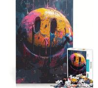 for Adults 1000 Piece Jigsaw Puzzle Colorful Smily Crazy Face, DIY Toys, Staycation Kill Time, Unique Birthday And Gifts 38x26cm
