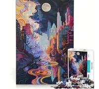 for Adults 1000 Piece Jigsaw Puzzle Colourful Dreams River Flowing, Hands-on Game, Fun Activities at Home, Deal As Gifts for The Whole Family 38x52cm