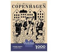for Adults 1000 Piece Jigsaw Puzzle Copenhagen Jazz Festival Jigsaw for Adults Hands-on Game Wall Decoration Fun at Home Activities, 52x38cm/1000pcs