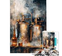 for Adults 1000 Piece Jigsaw Puzzle Copper Brewing Stills Challenging To Complete Family Activities Family Game Suitable for People Aged 14 And Above (50x75cm)