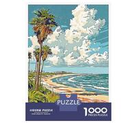 for Adults 1000 Piece Jigsaw Puzzle Corpus Christi Beach Scene Jigsaw for Adults Hands-on Game Wall Decoration Fun at Home Activities, 70x50cm/1000pcs