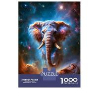 for Adults 1000 Piece Jigsaw Puzzle Cosmic Elephant Nebula Jigsaw for Adults Relax Games Hand Speed Race Fun Activities at Home 52x38cm/1000pcs