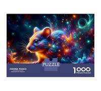 for Adults 1000 Piece Jigsaw Puzzle Cosmic Hamster Art Print Adult Jigsaw Toy Wall Decor Difficult Challenge Fun at Home Activities, 52x38cm/1000pcs