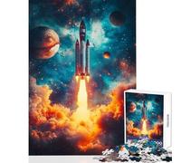 for Adults 1000 Piece Jigsaw Puzzle Cosmic Space Rocket Launch Home Decoration Toys Gift Birthday Practical Game Fun Activities at Home Size 38x26cm
