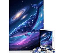 for Adults 1000 Piece Jigsaw Puzzle Cosmic Whale Constellation Educational Toy Great Gifts And Toys Family Game Fun Activities at Home Size 38x26cm