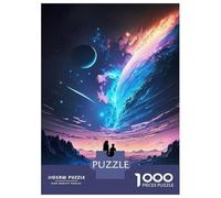 for Adults 1000 Piece Jigsaw Puzzle Couple Galactic Horizons Jigsaw Puzzle Brain Teaser Game Hand Speed Race Fun Activities at Home 38x26cm/1000pcs