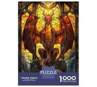for Adults 1000 Piece Jigsaw Puzzle Crimson Blaze Dragon Jigsaw for Adults Hands-on Game Wall Decoration Fun at Home Activities, 52x38cm/1000pcs