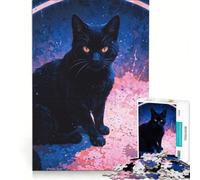 for Adults 1000 Piece Jigsaw Puzzle Curious Kitty, DIY Toys, Pattern Assembly, Artists' Collection, Fine Arts 38x26cm
