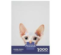 for Adults 1000 Piece Jigsaw Puzzle Cute Baby Sphynx Cat Jigsaw Puzzle Brain Teaser Game Hand Speed Race Fun Activities at Home 52x38cm/1000pcs