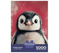 for Adults 1000 Piece Jigsaw Puzzle Cute Penguin Portrait Jigsaw Brain Teaser Game Home Decoration Unique Birthday And Xmas Gifts 70x50cm/1000pcs