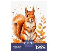 for Adults 1000 Piece Jigsaw Puzzle Cute Squirrel Watercolor Jigsaw Puzzle Brain Teaser Game Hand Speed Race Fun Activities at Home 38x26cm/1000pcs