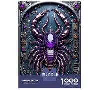 for Adults 1000 Piece Jigsaw Puzzle Cybernetic Scorpion Art Jigsaw Puzzle Brain Teaser Game Hand Speed Race Fun Activities at Home 70x50cm/1000pcs