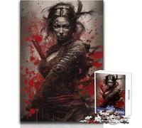 for Adults 1000 Piece Jigsaw Puzzle Dangerous Samurai Geisha Birthday Present DIY Toys for And 14 Years And over (size 38x52cm)