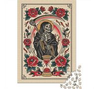 for Adults 1000 Piece Jigsaw Puzzle Day of The Dead Art Print Adult Jigsaw Toy Wall Decor Difficult Challenge Fun at Home Activities, 52x38cm/1000pcs