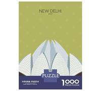 for Adults 1000 Piece Jigsaw Puzzle Delhi Lotus Temple Snippet Adult Puzzles Toy Wall Decor Staycation Kill Time Unique Birthday And Xmas Gifts 52x38cm/1000pcs