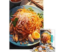 for Adults 1000 Piece Jigsaw Puzzle Delicious Pad Thai Illustration Educational Games Toys Educational Games Great Gifts Staycation Kill Time (Size 50x75cm)