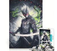 for Adults 1000 Piece Jigsaw Puzzle Demonic Samurai Warrior, Fun Games, Parent-child Interaction, Every Piece Is Unique 38x26cm