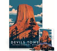 for Adults 1000 Piece Jigsaw Puzzle Devils Tower Wyoming Fine Cut Art Smart Brain Toy Cozy Time Play Birthday Hobby Gift (50x75cm)