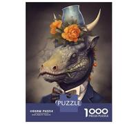 for Adults 1000 Piece Jigsaw Puzzle Dinosaur Triceratops Dream Jigsaw Puzzle Brain Teaser Game Hand Speed Race Fun Activities at Home 52x38cm/1000pcs