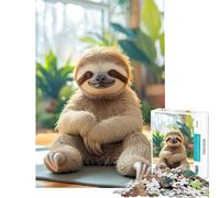 for Adults 1000 Piece Jigsaw Puzzle Do Yoga Like A Sloth Toy Intellectual Game Impossible Game for The Whole for Women Men (Size 38x52cm)