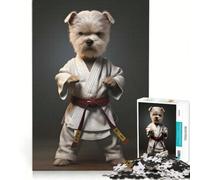 for Adults 1000 Piece Jigsaw Puzzle Dogs Taking The Martial Path, Hands-on Game, Pattern Assembly, Unique Birthday And Gifts 38x52cm