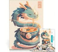 for Adults 1000 Piece Jigsaw Puzzle Dragon Eating Ramen, Impossible Game, Fun at Home Activities, Artists' Collection, Fine Arts 38x26cm