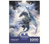 for Adults 1000 Piece Jigsaw Puzzle Dragon In A Storm Jigsaw Puzzle Brain Teaser Game Hand Speed Race Fun Activities at Home 38x26cm/1000pcs