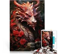 for Adults 1000 Piece Jigsaw Puzzle Dragon Poster Made of wood for age 14 years and over Antistress Vacation at home Killing time Family Fun Gift。size:50x75cm/19.68x29.52inch