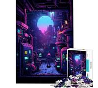 for Adults 1000 Piece Jigsaw Puzzle Dystopian Future Pixel Art Educational Games Toys Educational Games Great Gifts Staycation Kill Time (Size 50x75cm)