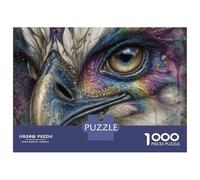 for Adults 1000 Piece Jigsaw Puzzle Eagle Head Art Print Teenager Puzzles DIY Toys Difficult Challenge Challenging Game Gifts 70x50cm/1000pcs