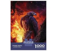 for Adults 1000 Piece Jigsaw Puzzle Eagle in Flames-1 Jigsaw Puzzle Brain Teaser Game Hand Speed Race Fun Activities at Home 52x38cm/1000pcs