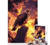 for Adults 1000 Piece Jigsaw Puzzle Eagle's Majestic Perch Fun Family Bonding Activity Ideal Festive Choice (38X52cm)