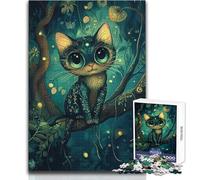 for Adults 1000 Piece Jigsaw Puzzle Enchanted Forest Kitten Popoki Birthday Present DIY Toys for And 14 Years And over (size 50x75cm)