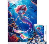 for Adults 1000 Piece Jigsaw Puzzle Enchantment Of The Mermaid Hands-on Game Stress Reliever Home Decoration Toys Improving Love between Couples (50x75cm)