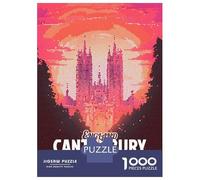 for Adults 1000 Piece Jigsaw Puzzle England Canterbury Mosaic Art Jigsaw Brain Teaser Game Home Decoration Unique Birthday And Xmas Gifts 70x50cm/1000pcs