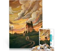 for Adults 1000 Piece Jigsaw Puzzle evening walks Made of cardboard for age 14 years and over DIY Educational Games because it is ideal as a gift for the whole family。size：38x52cm/14.96x20.47inch