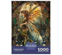 for Adults 1000 Piece Jigsaw Puzzle Fairy Stained Glass Jigsaw for Adults Hands-on Game Wall Decoration Fun at Home Activities, 52x38cm/1000pcs