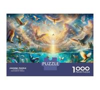 for Adults 1000 Piece Jigsaw Puzzle Fantasy Birds Ocean Scene Teenager Puzzles DIY Toys Difficult Challenge Challenging Game Gifts 70x50cm/1000pcs