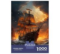 for Adults 1000 Piece Jigsaw Puzzle Fantasy Pirate Ship Adult Jigsaw Toy Wall Decor Difficult Challenge Fun at Home Activities, 52x38cm/1000pcs