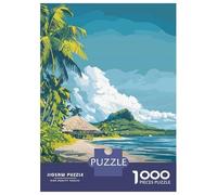 for Adults 1000 Piece Jigsaw Puzzle Fiji Island Paradise Jigsaw Puzzle Brain Teaser Game Hand Speed Race Fun Activities at Home 52x38cm/1000pcs