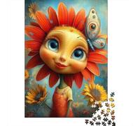 for Adults 1000 Piece Jigsaw Puzzle Flower Fairy with Butterfly Teenager Puzzles DIY Toys Difficult Challenge Challenging Game Gifts 70x50cm/1000pcs
