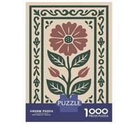 for Adults 1000 Piece Jigsaw Puzzle Folk Art Flower Illustration Jigsaw Puzzle Relax Games Home Decoration Unique Birthday And Xmas Gifts 38x26cm/1000pcs