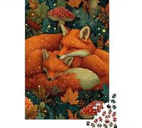 for Adults 1000 Piece Jigsaw Puzzle Forest Foxes Dreaming Adult Puzzles DIY Toys Presents for Women Unique Birthday And Xmas Gifts 70x50cm/1000pcs