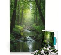 for Adults 1000 Piece Jigsaw Puzzle Forest Stream Serenity, DIY Toys, Staycation Kill Time, Unique Birthday And Gifts 38X26CM